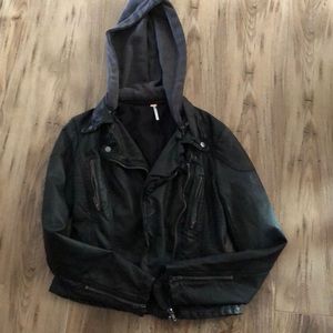 Free People leather coat